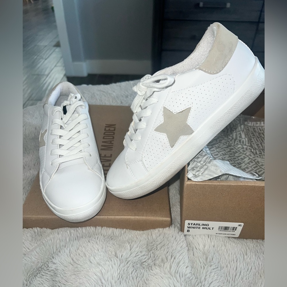 Steve madden starling white sneaker